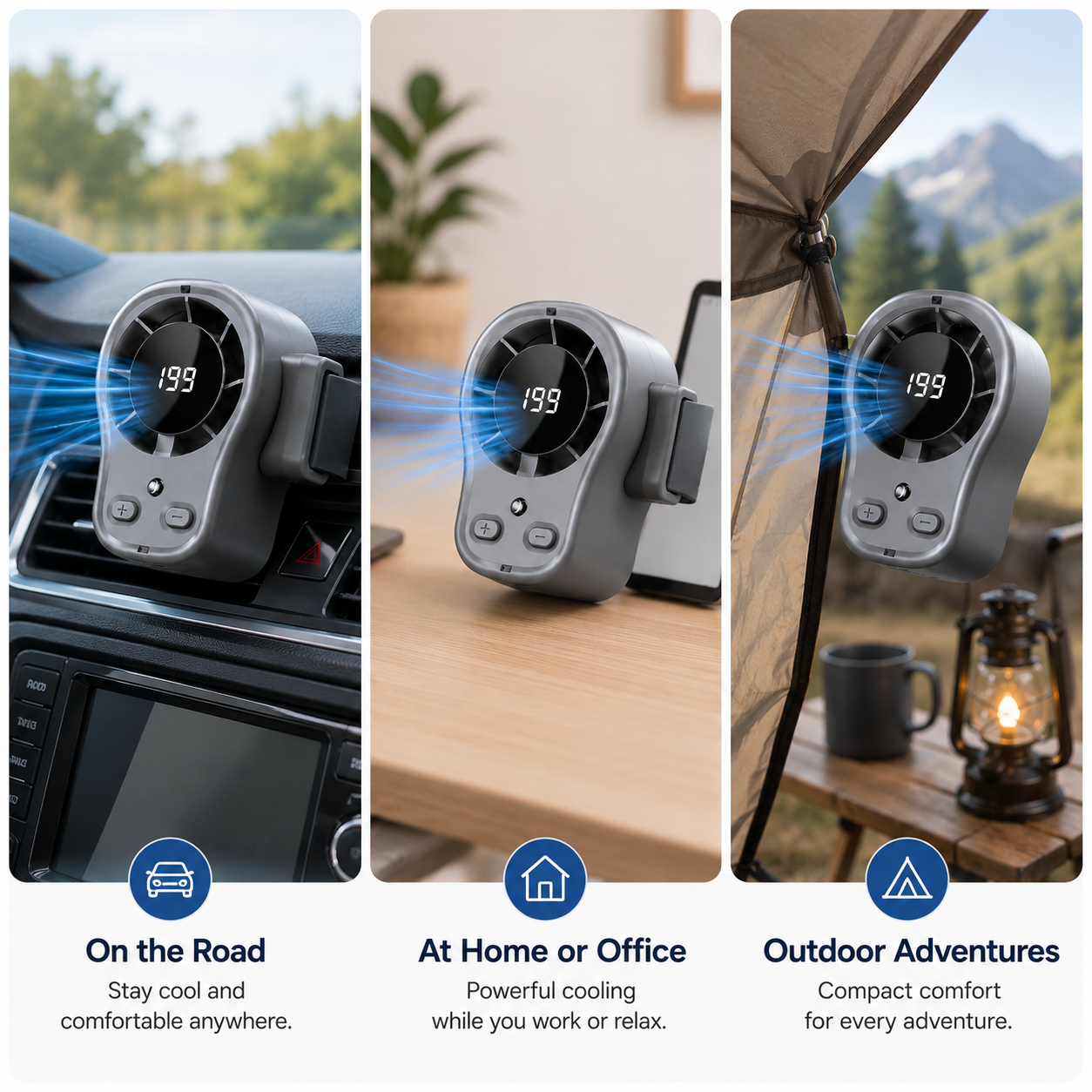 Cooling Portable Clip Car Fan