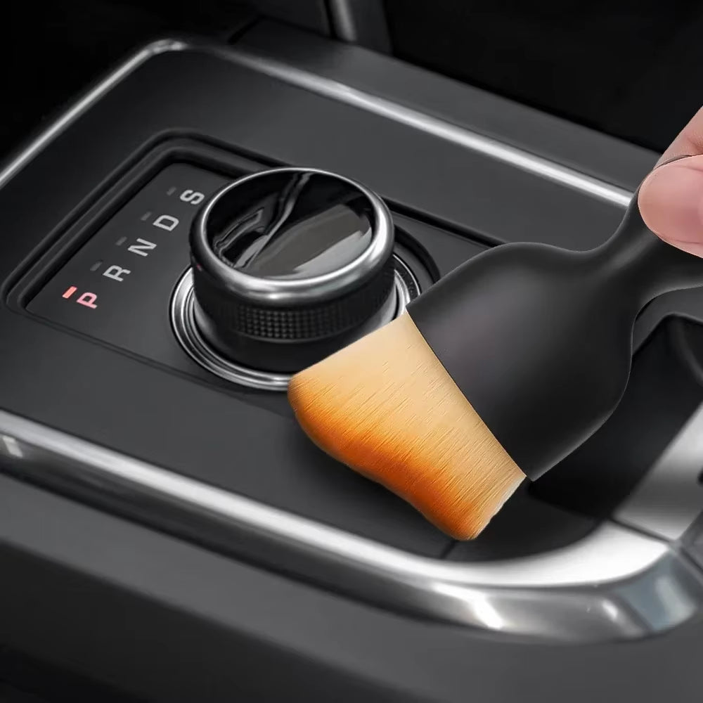 Car Vent Cleaning Soft Brush with Casing Car Interior Cleaning Tool Artificial Car Brush Crevice Dusting Detailing