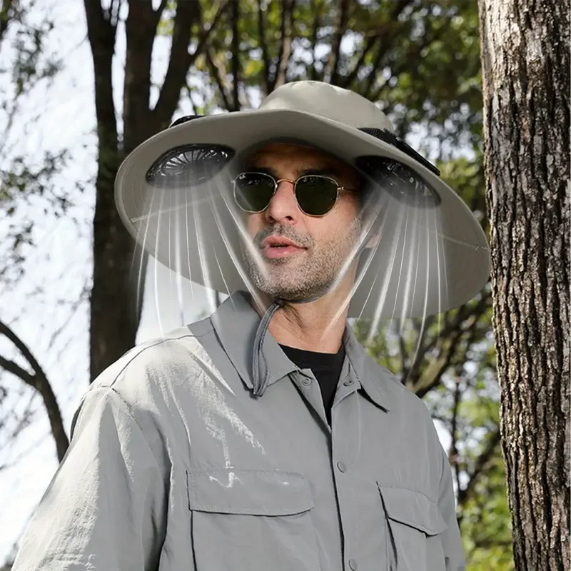 Bucket Hat with Solar Powered Fan