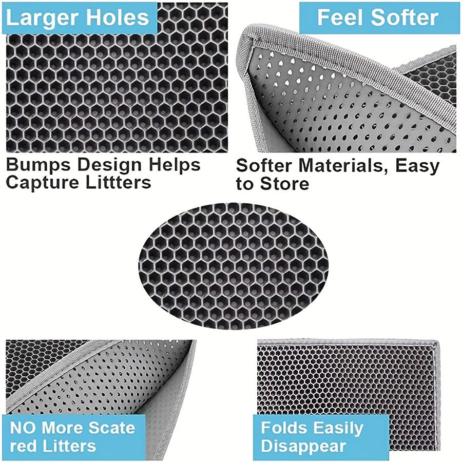Anti Splash EVA Double-Layer Cat Litter Mat