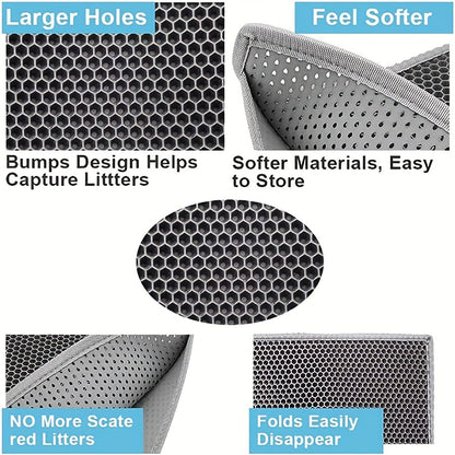 Anti Splash EVA Double-Layer Cat Litter Mat