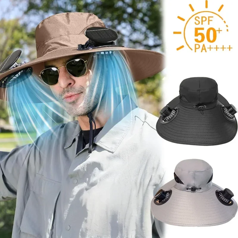 Bucket Hat with Solar Powered Fan