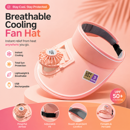 Breathable Cooling Fan Hat