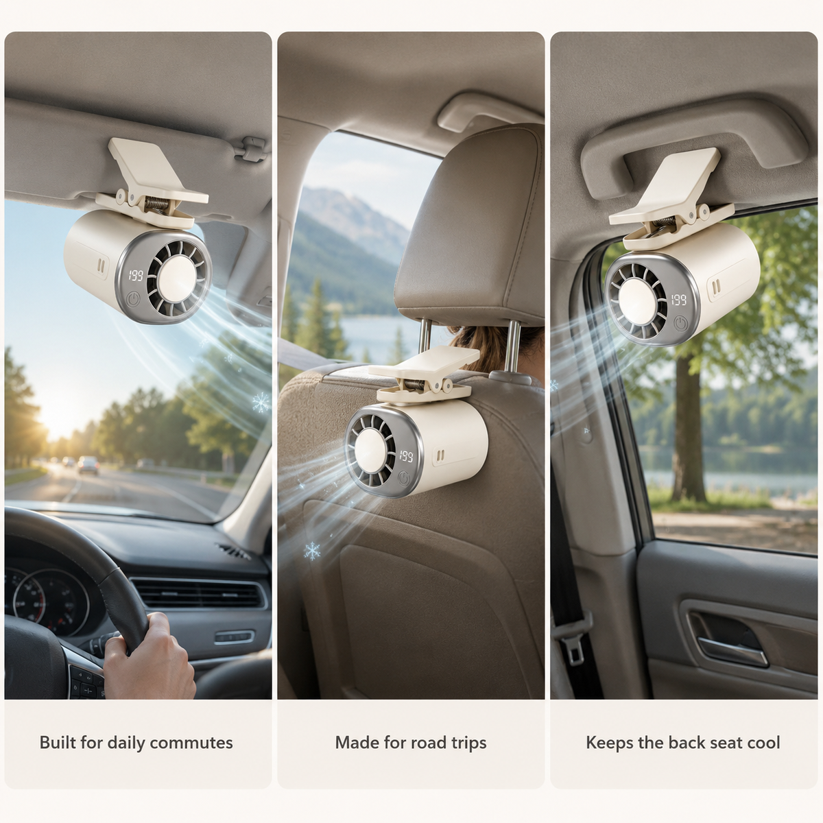 Car Air Conditioner Clip Fan