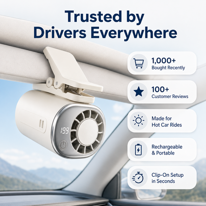 Car Air Conditioner Clip Fan