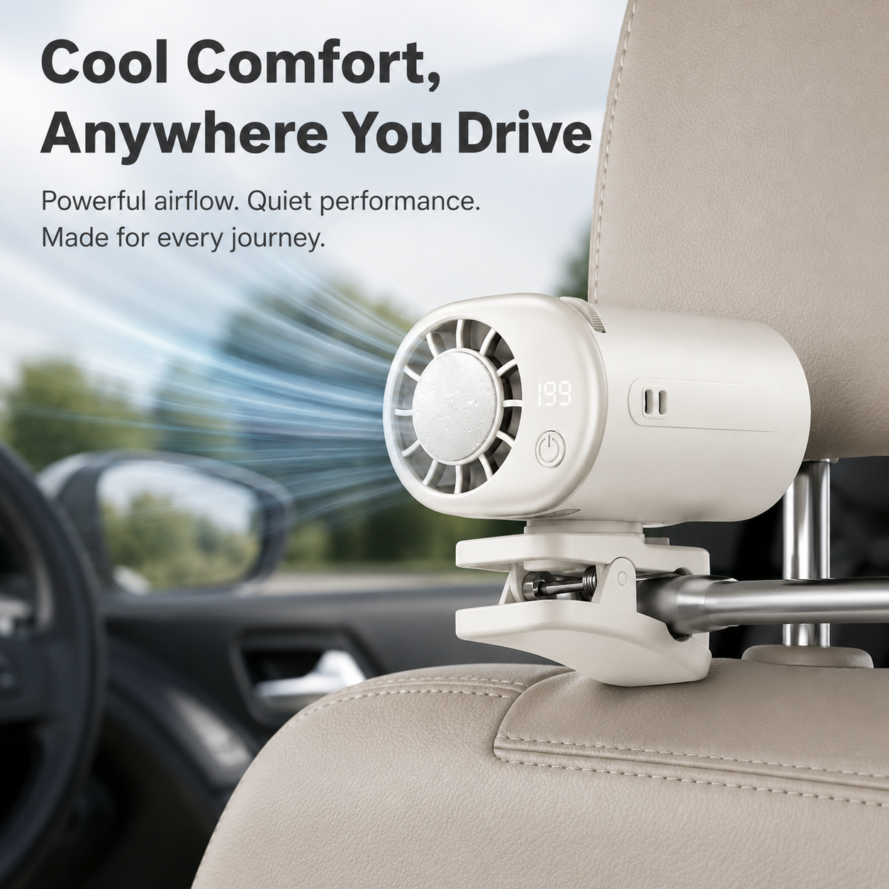 Car Air Conditioner Clip Fan