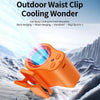 Waist Mounted High-Speed Car Clip Fan USB Charging Umbrella Clip Neck Hanging Portable Mini Fan Outdoor Work Fan