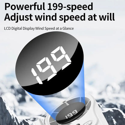 Waist Mounted High-Speed Car Clip Fan USB Charging Umbrella Clip Neck Hanging Portable Mini Fan Outdoor Work Fan