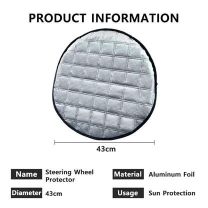 Car Steering Wheel Sun Shade Cover Uv-Blocking Steering Sun Protection Cover 42CM Universal Sun Visor Protector Prevent Aging