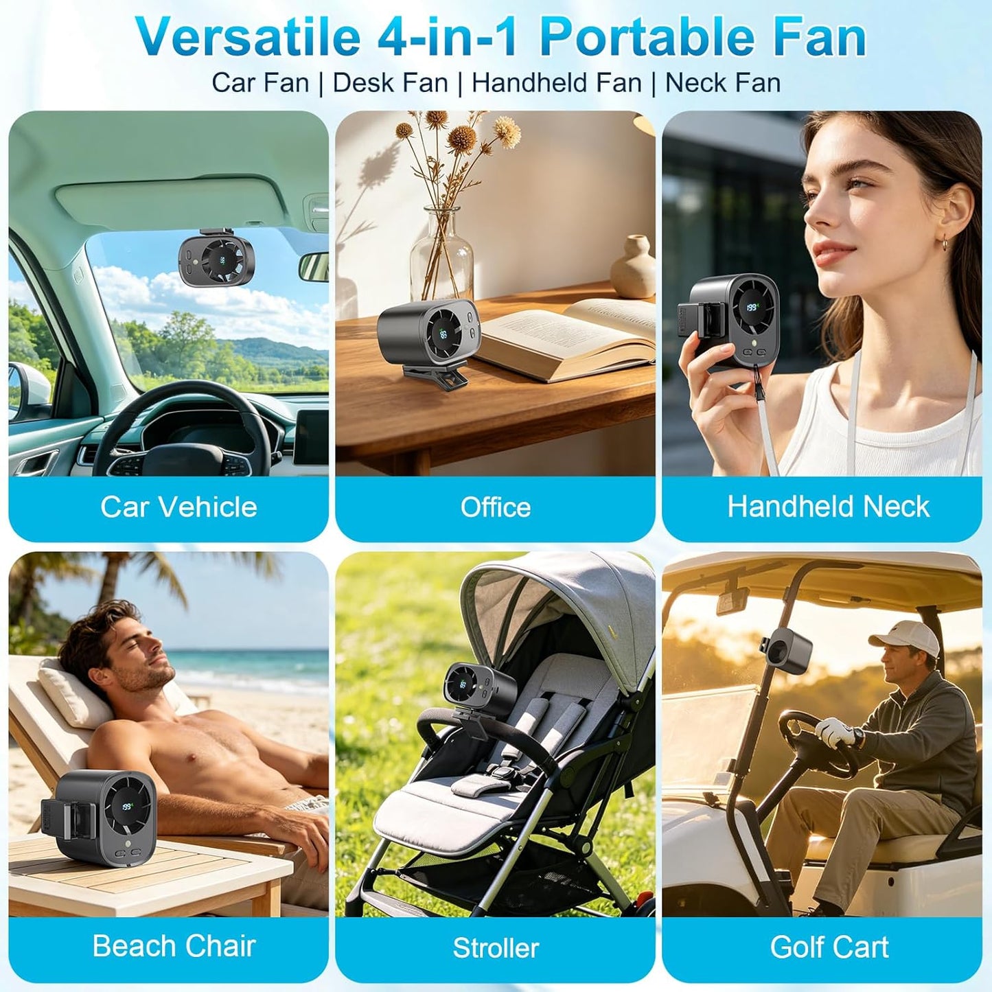 Cooling Portable Clip Car Fan
