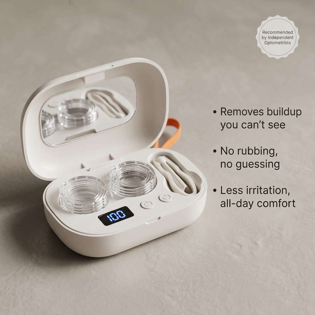 Clean Contacts In 3 Minutes. Forget They're In Your Eyes All Day.